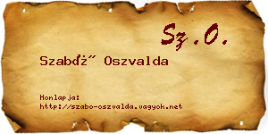 Szabó Oszvalda névjegykártya