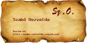 Szabó Oszvalda névjegykártya
